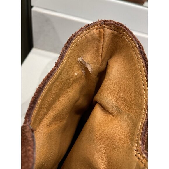 Kelsi Dagger Haley Wedge Heel Tan Suede Leather Boots Size 8.5 - Picture 8 of 9